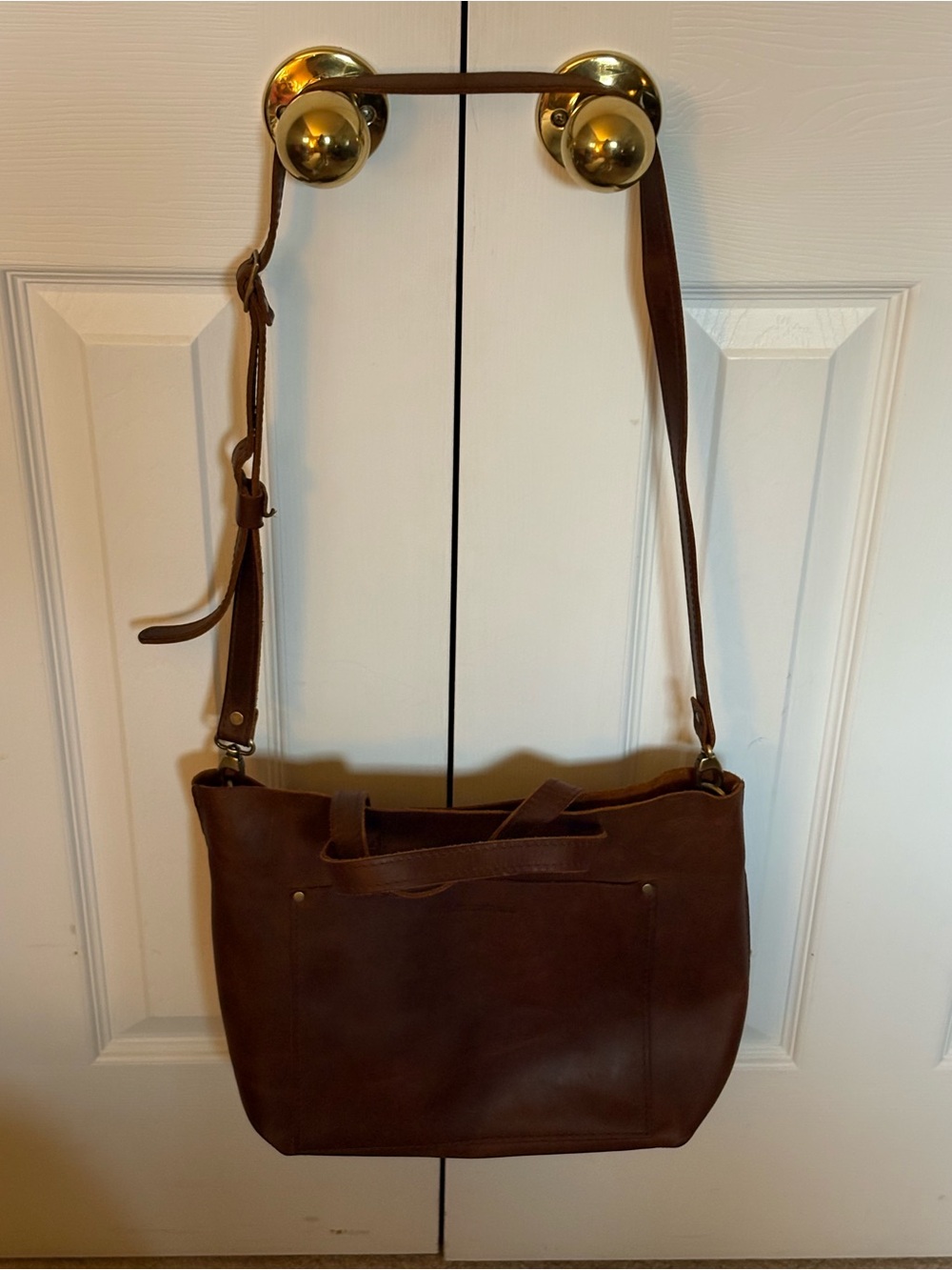 Classic Brown Portland Leather Goods medium Crossbody tote - Picture 10 of 13